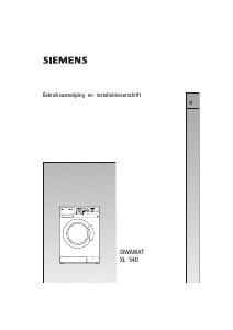 Handleiding Siemens Siwamat XL 540 Wasmachine