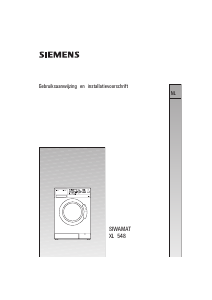 Handleiding Siemens Siwamat XL 548 Wasmachine