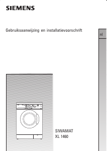 Handleiding Siemens Siwamat XL 1460 Wasmachine