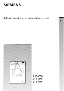Handleiding Siemens Siwamat XLS 1051 Wasmachine
