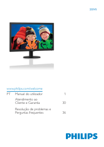 Manual Philips 233V5QHABP Monitor LED