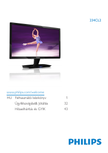 Használati útmutató Philips 234CL2SB LED-es monitor