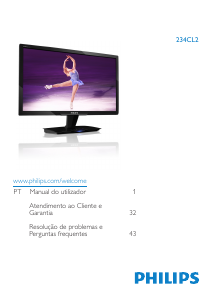 Manual Philips 234CL2SB Monitor LED