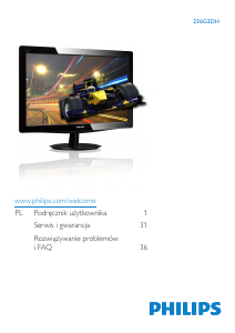Instrukcja Philips 236G3DHSB Monitor LED