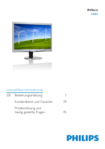 Bedienungsanleitung Philips 240B4LPYNB LED monitor
