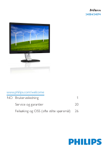 Bruksanvisning Philips 240P4QPYES LED-skjerm