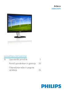 Priročnik Philips 240P4QPYES LED-zaslon