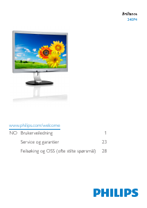 Bruksanvisning Philips 240P4QPYNB LED-skjerm