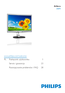 Instrukcja Philips 240P4QPYNB Monitor LED