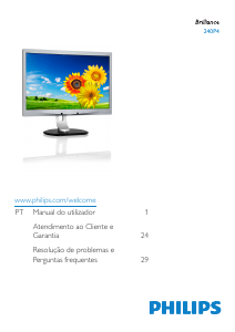 Manual Philips 240P4QPYNB Monitor LED