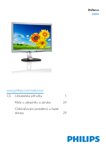 Manuál Philips 240P4QPYNS LED monitor