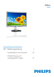 Bedienungsanleitung Philips 240P4QPYNS LED monitor