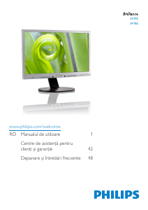 Manual Philips 241B6QPYEB Monitor LED