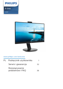 Instrukcja Philips 241B7QUBHEB Monitor LED