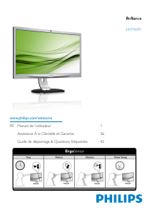 Mode d’emploi Philips 241P4LRYES Moniteur LED