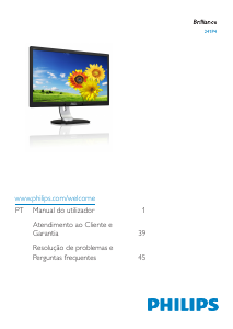 Manual Philips 241P4QPYEB Monitor LED