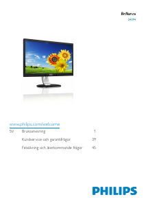 Bruksanvisning Philips 241P4QPYES LED skärm