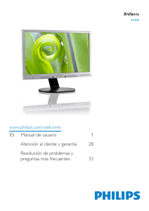 Manual de uso Philips 241P6EPJEB Monitor de LED