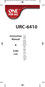 Manual One For All URC 6410 Simple TV Telecomandă