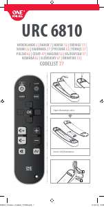 Handleiding One For All URC 6810 TV Zapper Afstandsbediening