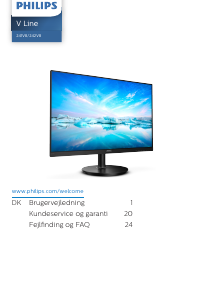 Brugsanvisning Philips 241V8L V Line LED-skærm