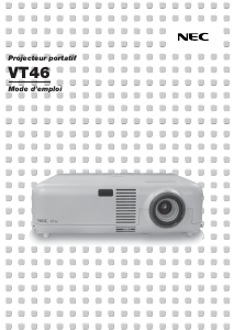 Mode d’emploi NEC VT46 Projecteur