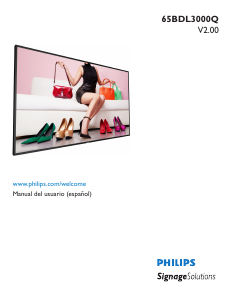 Manual de uso Philips 65BDL3000Q Monitor de LED