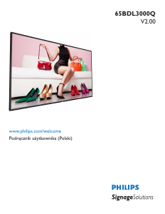 Instrukcja Philips 65BDL3000Q Monitor LED