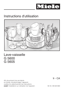Mode d’emploi Miele G 5605 Lave-vaisselle