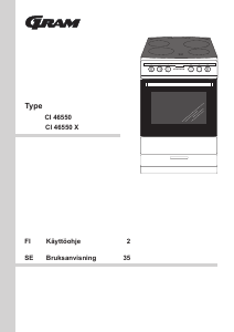 Käyttöohje Gram CI 46550 Liesi