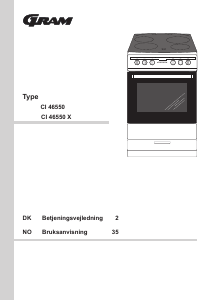 Brugsanvisning Gram CI 46550 X Komfur
