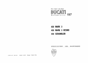 Manual Ducati 450 Mark 3 Desmo (1970) Motorcycle