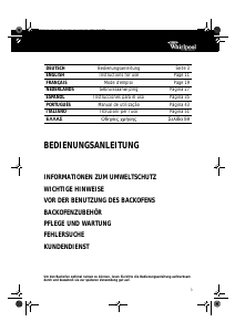 Bedienungsanleitung Whirlpool AKP 311/01 AV Backofen