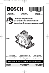 Manual de uso Bosch CS20 Sierra circular