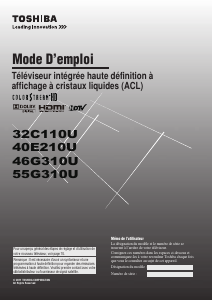 Mode d’emploi Toshiba 40E210U Téléviseur LCD