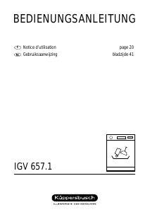 Bedienungsanleitung Küppersbusch IGV 657.1 Geschirrspüler
