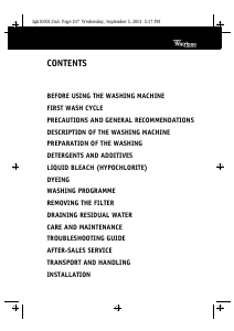 Manual Whirlpool FL 5064/1 Washing Machine