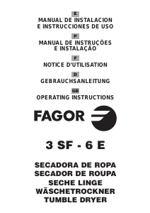 Manual de uso Fagor 3SF-6E Secadora