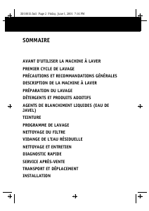 Mode d’emploi Whirlpool FL 5800 Lave-linge