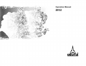 Handleiding Deutz 2012 Aandrijfmotor