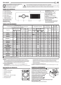 Manual Whirlpool FWG91284WB SPT Máquina de lavar roupa