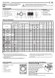 Návod Whirlpool FWL61052W EU Práčka