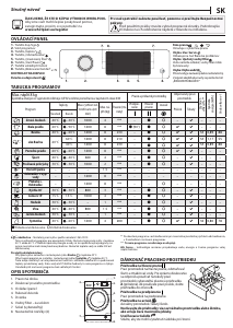 Návod Whirlpool FWSD81283BV EE Práčka