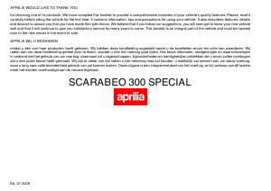 Handleiding Aprilia Scarabeo 300 Special (2009) Scooter