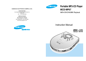 Bruksanvisning Samsung MCD-MP67 Discman