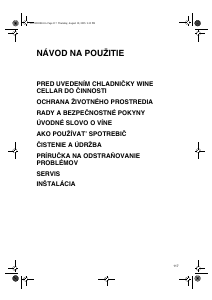 Návod Whirlpool ARC 2150W Vinotéka