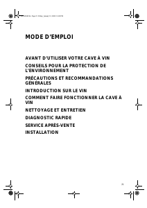 Mode d’emploi Whirlpool ARC 2160W Cave à vin