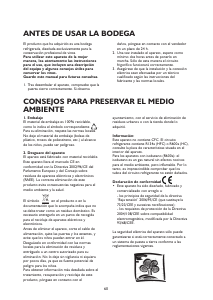 Manual de uso Whirlpool ARC 230/MR/LH Vinoteca