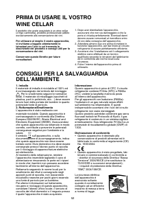 Manuale Whirlpool WW1840 X Cantinetta vino