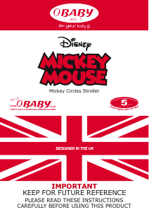 Handleiding OBaby Mickey Circles Kinderwagen